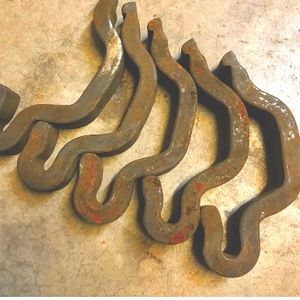 5-Railroad J-Hooks, Railroad Iron, Iron J-Hooks